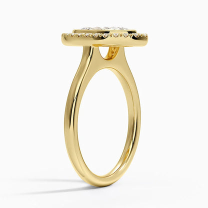 1,30 Karat Marquise Halo Tasarım Tektaş Laboratuvar Pırlanta Yüzük 18K - Eterna - Bold Diamonds