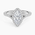1,30 Karat Marquise Halo Tasarım Tektaş Laboratuvar Pırlanta Yüzük 18K -Novara - Bold Diamonds