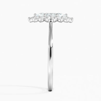 1,30 Karat Marquise Halo Tasarım Tektaş Laboratuvar Pırlanta Yüzük 18K -Vespera - Bold Diamonds