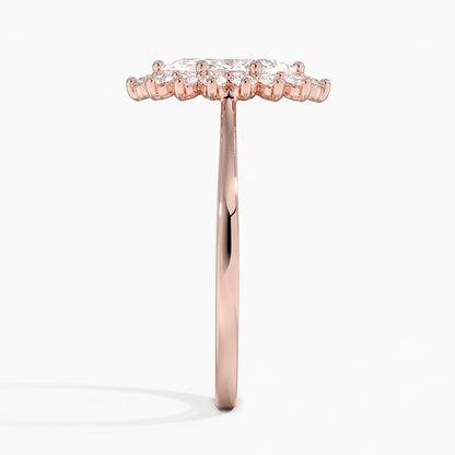 1,30 Karat Marquise Halo Tasarım Tektaş Laboratuvar Pırlanta Yüzük 18K -Vespera - Bold Diamonds