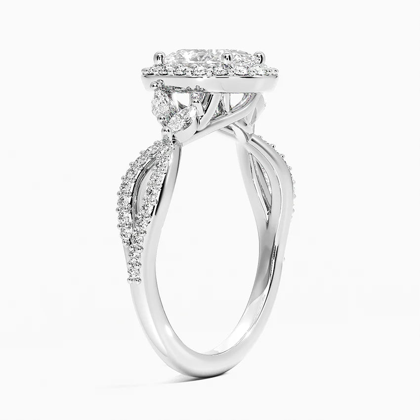 1.30 Karat Oval Halo Tasarım Tektaş Laboratuvar Pırlanta Yüzük 18K -Coronae - Bold Diamonds
