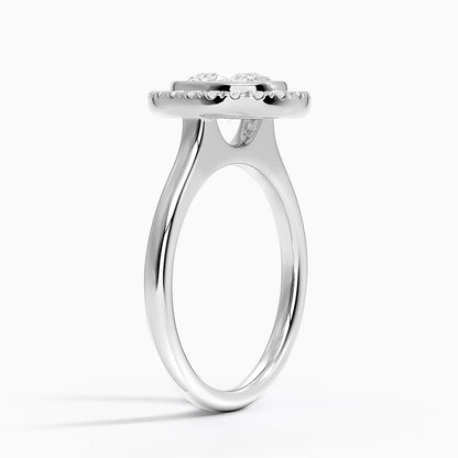 1,30 Karat Oval Halo Tasarım Tektaş Laboratuvar Pırlanta Yüzük 18K - Eterna - Bold Diamonds