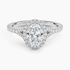 1,30 Karat Oval Halo Tasarım Tektaş Laboratuvar Pırlanta Yüzük 18K -Novara - Bold Diamonds