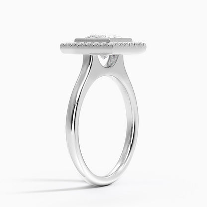 1,30 Karat Prenses Halo Tasarım Tektaş Laboratuvar Pırlanta Yüzük 18K - Eterna - Bold Diamonds
