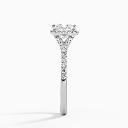 1,30 Karat Prenses Halo Tasarım Tektaş Laboratuvar Pırlanta Yüzük 18K -Novara - Bold Diamonds