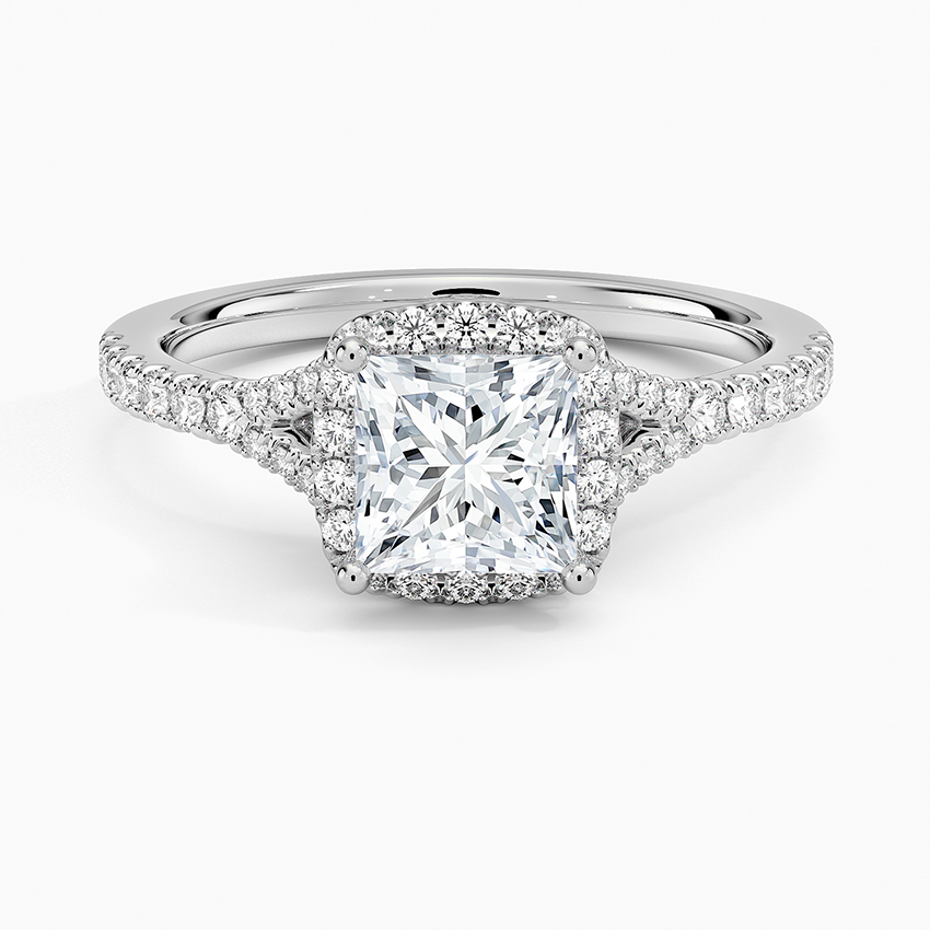 1,30 Karat Prenses Halo Tasarım Tektaş Laboratuvar Pırlanta Yüzük 18K -Novara - Bold Diamonds