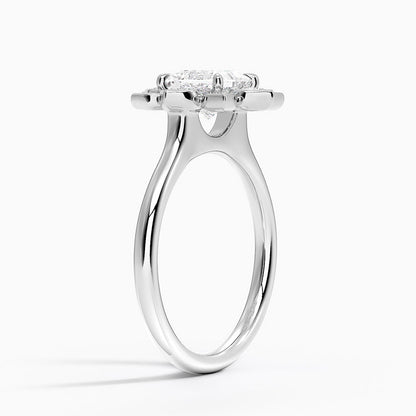 1,30 Karat Prenses Halo Tasarım Tektaş Laboratuvar Pırlanta Yüzük 18K - Solara - Bold Diamonds