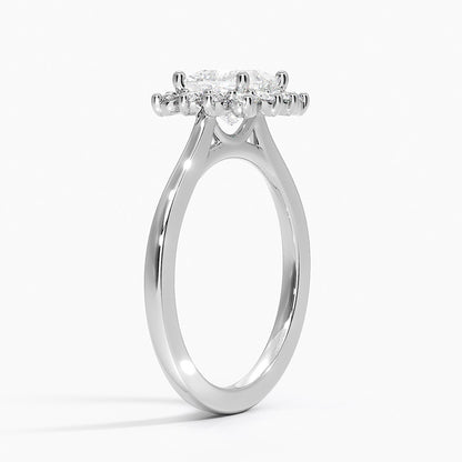 1,30 Karat Prenses Halo Tasarım Tektaş Laboratuvar Pırlanta Yüzük 18K -Vespera - Bold Diamonds