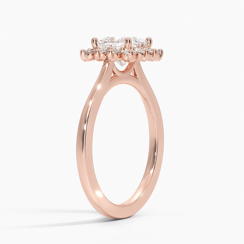 1,30 Karat Prenses Halo Tasarım Tektaş Laboratuvar Pırlanta Yüzük 18K -Vespera - Bold Diamonds