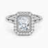 1,30 Karat Radiant Halo Tasarım Tektaş Laboratuvar Pırlanta Yüzük 18K - Eterna - Bold Diamonds