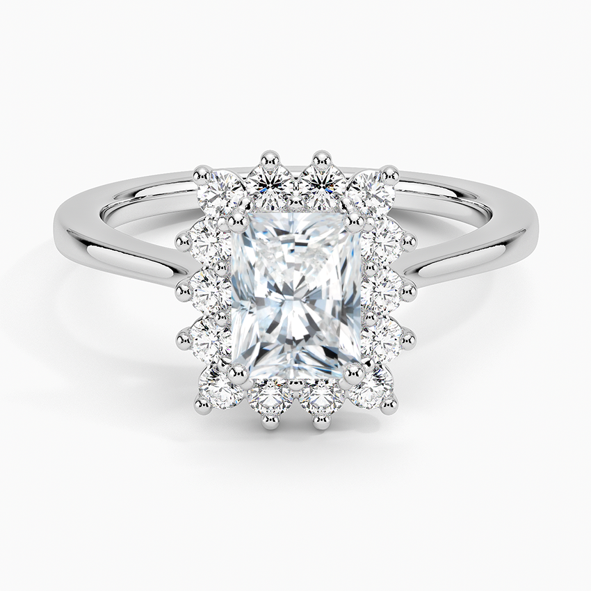 1,30 Karat Radiant Halo Tasarım Tektaş Laboratuvar Pırlanta Yüzük 18K -Vespera - Bold Diamonds
