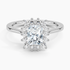 1,30 Karat Radiant Halo Tasarım Tektaş Laboratuvar Pırlanta Yüzük 18K -Vespera - Bold Diamonds