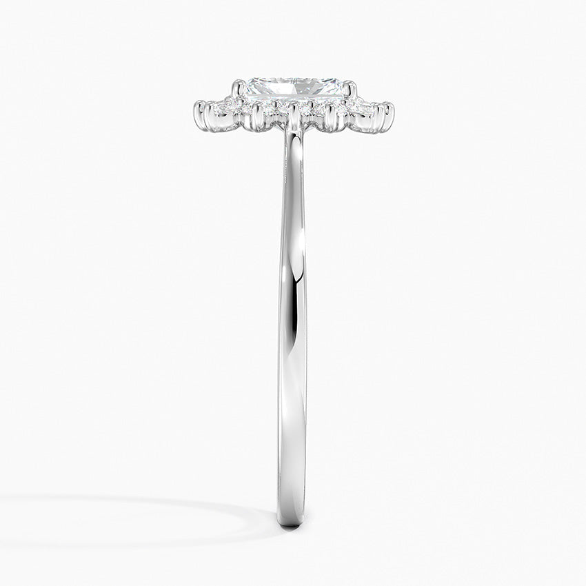 1,30 Karat Radiant Halo Tasarım Tektaş Laboratuvar Pırlanta Yüzük 18K -Vespera - Bold Diamonds