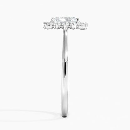 1,30 Karat Radiant Halo Tasarım Tektaş Laboratuvar Pırlanta Yüzük 18K -Vespera - Bold Diamonds