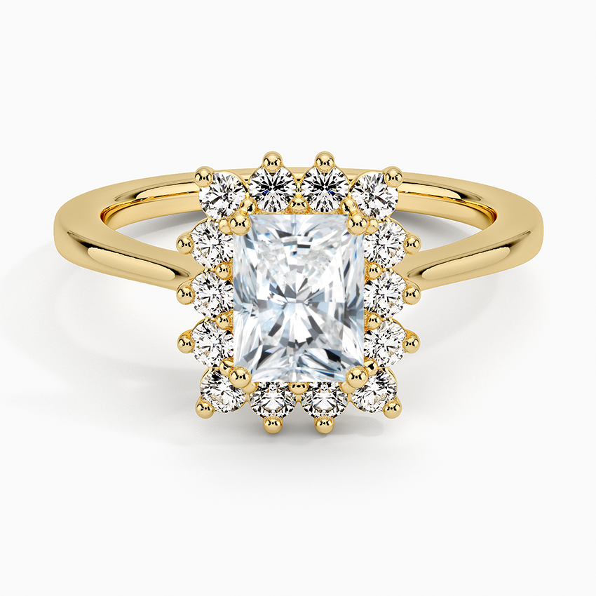 1,30 Karat Radiant Halo Tasarım Tektaş Laboratuvar Pırlanta Yüzük 18K -Vespera - Bold Diamonds