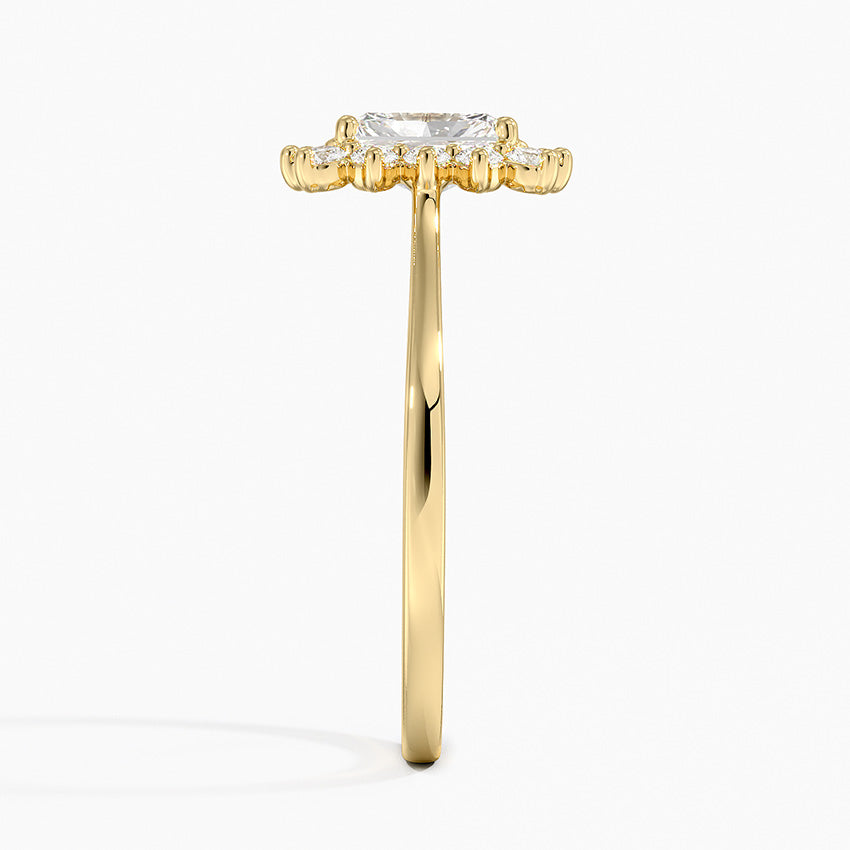 1,30 Karat Radiant Halo Tasarım Tektaş Laboratuvar Pırlanta Yüzük 18K -Vespera - Bold Diamonds