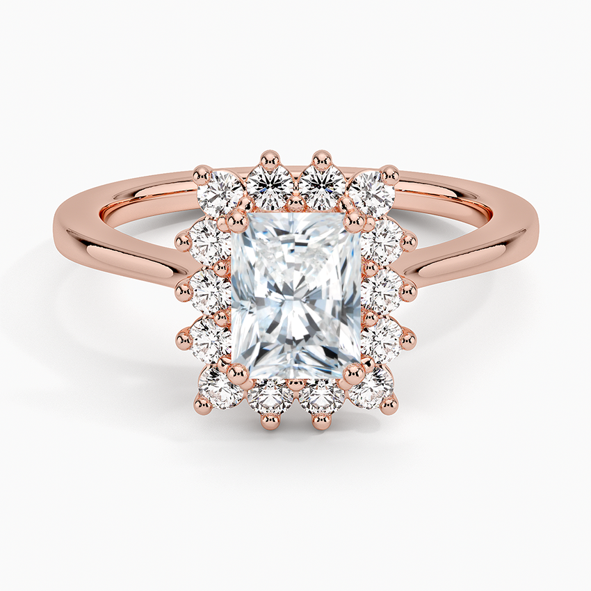 1,30 Karat Radiant Halo Tasarım Tektaş Laboratuvar Pırlanta Yüzük 18K -Vespera - Bold Diamonds