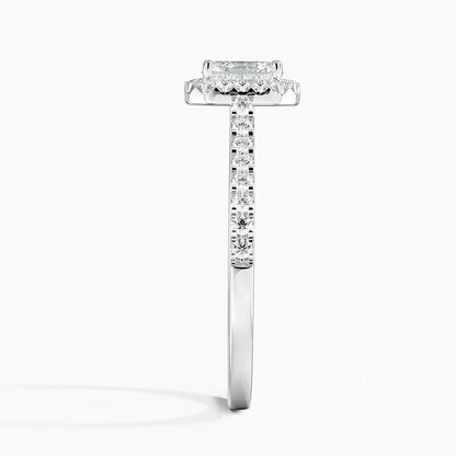 1.40 Karat Asscher Halo Tasarım Tektaş Laboratuvar Pırlanta Yüzük  18k -Astrala - Bold Diamonds