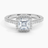 1.40 Karat Asscher Halo Tasarım Tektaş Laboratuvar Pırlanta Yüzük  18k -Astrala - Bold Diamonds