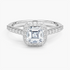 1,40 Karat Asscher Halo Tasarım Tektaş Laboratuvar Pırlanta Yüzük 18K -Bellora - Bold Diamonds