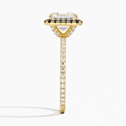 1.40 Karat Asscher Halo Tasarım Tektaş Laboratuvar Pırlanta Yüzük  18k -Halora - Bold Diamonds