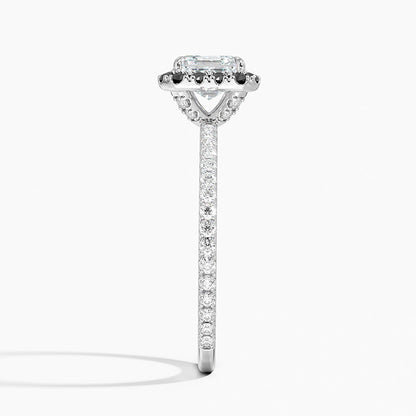 1.40 Karat Asscher Halo Tasarım Tektaş Laboratuvar Pırlanta Yüzük  18k -Halora - Bold Diamonds