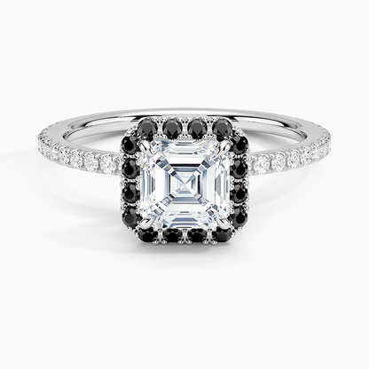 1.40 Karat Asscher Halo Tasarım Tektaş Laboratuvar Pırlanta Yüzük  18k -Halora - Bold Diamonds