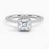 1,40 Karat Asscher Halo Tasarım Tektaş Laboratuvar Pırlanta Yüzük 18K -Luminara - Bold Diamonds