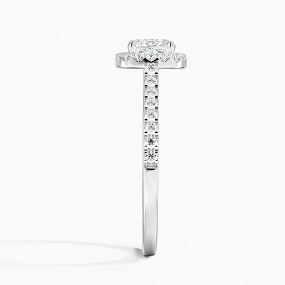 1.40 Karat Cushion Halo Tasarım Tektaş Laboratuvar Pırlanta Yüzük  18k -Astrala - Bold Diamonds
