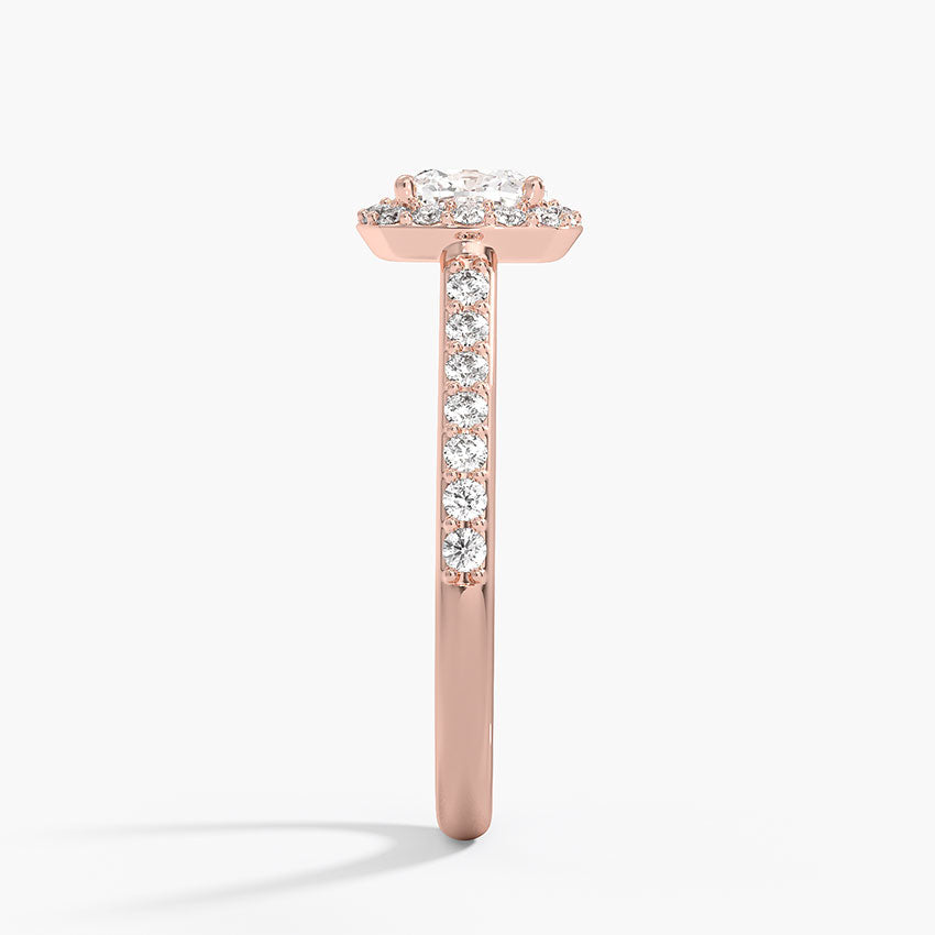 1,40 Karat Cushion Halo Tasarım Tektaş Laboratuvar Pırlanta Yüzük 18K -Bellora - Bold Diamonds