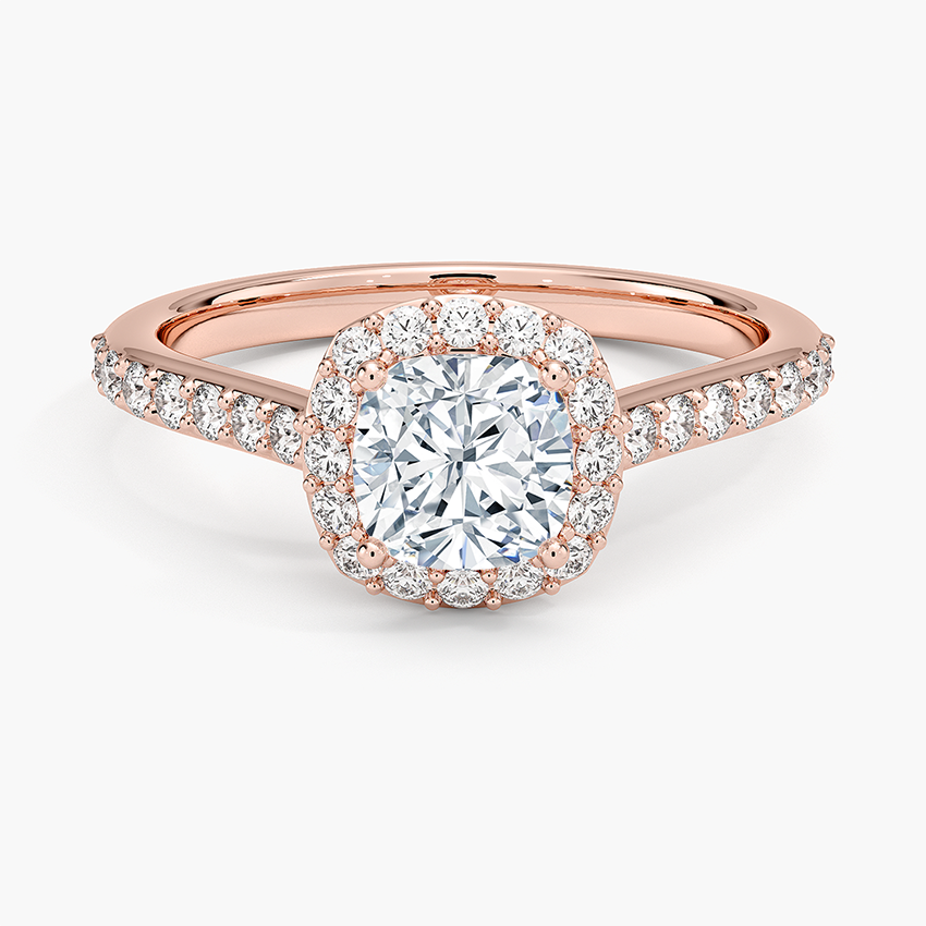 1,40 Karat Cushion Halo Tasarım Tektaş Laboratuvar Pırlanta Yüzük 18K -Bellora - Bold Diamonds