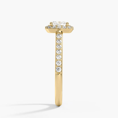 1,40 Karat Cushion Halo Tasarım Tektaş Laboratuvar Pırlanta Yüzük 18K -Bellora - Bold Diamonds