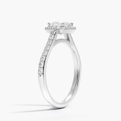 1,40 Karat Cushion Halo Tasarım Tektaş Laboratuvar Pırlanta Yüzük 18K -Bellora - Bold Diamonds