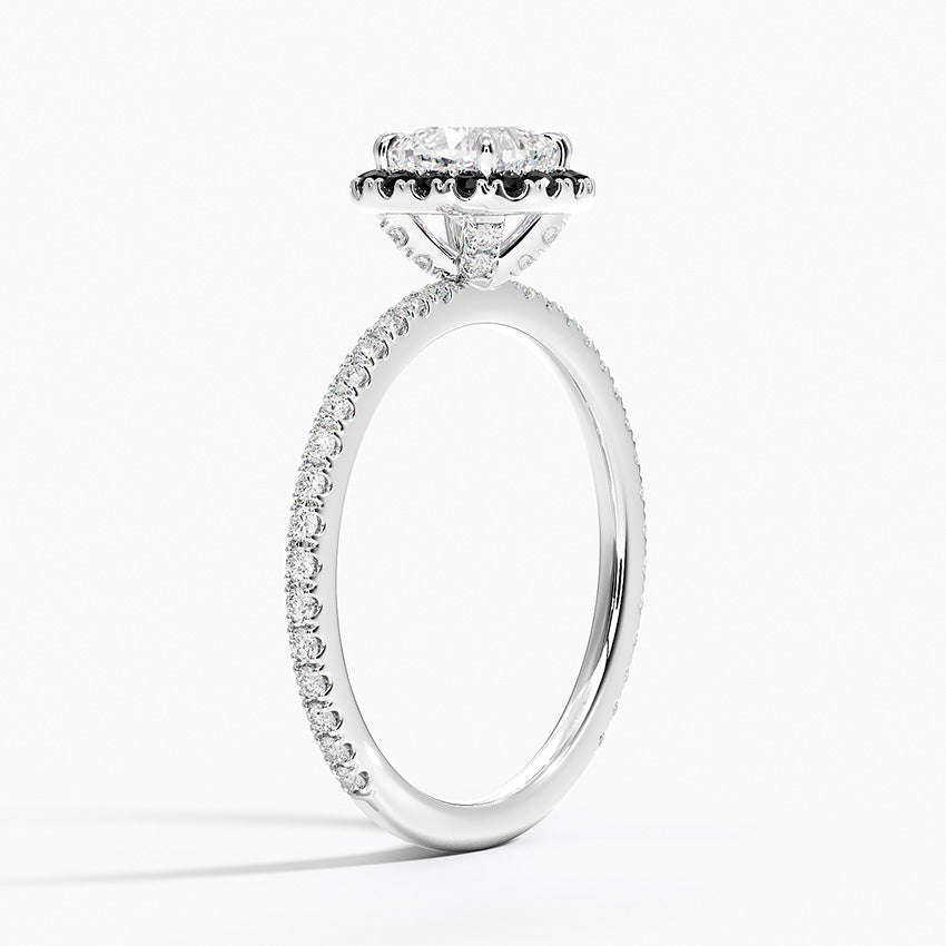 1.40 Karat Cushion Halo Tasarım Tektaş Laboratuvar Pırlanta Yüzük 18k  -Halora - Bold Diamonds