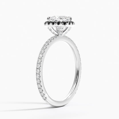 1.40 Karat Cushion Halo Tasarım Tektaş Laboratuvar Pırlanta Yüzük 18k  -Halora - Bold Diamonds