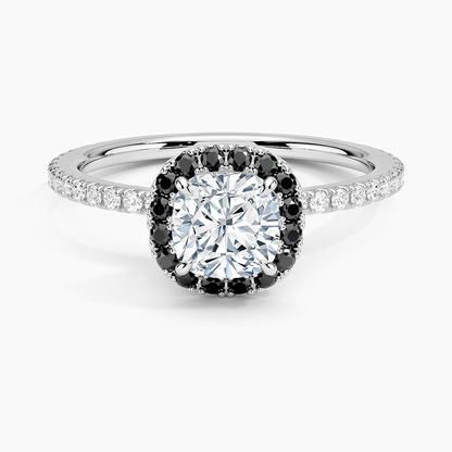 1.40 Karat Cushion Halo Tasarım Tektaş Laboratuvar Pırlanta Yüzük 18k  -Halora - Bold Diamonds