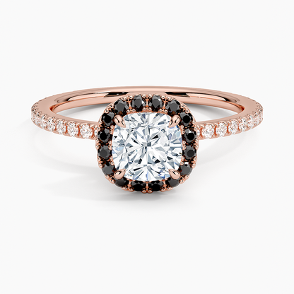 1.40 Karat Cushion Halo Tasarım Tektaş Laboratuvar Pırlanta Yüzük 18k  -Halora - Bold Diamonds