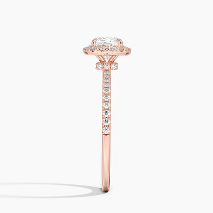1.40 Karat Cushion Halo Tasarım Tektaş Laboratuvar Pırlanta Yüzük  18k -Luxora - Bold Diamonds