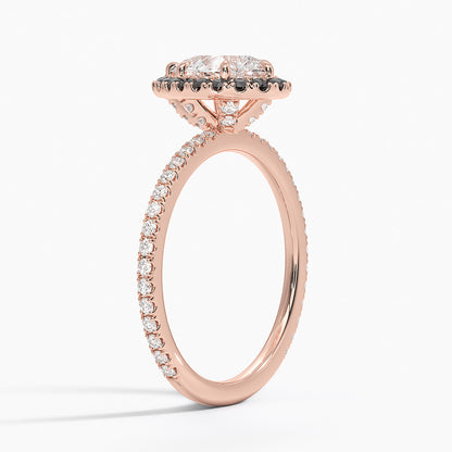 1.40 Karat Damla Halo Tasarım Tektaş Laboratuvar Pırlanta Yüzük 18k  -Halora - Bold Diamonds