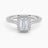 1.40 Karat Emerald Halo Tasarım Tektaş Laboratuvar Pırlanta Yüzük  18k -Astrala - Bold Diamonds