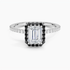 1.40 Karat Emerald Halo Tasarım Tektaş Laboratuvar Pırlanta Yüzük 18k  -Halora - Bold Diamonds