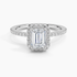 1.40 Karat Emerald Halo Tasarım Tektaş Laboratuvar Pırlanta Yüzük  18k -Luxora - Bold Diamonds