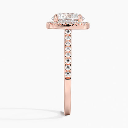 1.40 Karat Halo Tasarım Tektaş Laboratuvar Pırlanta Yüzük 18k  -Astrala - Bold Diamonds