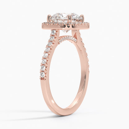 1.40 Karat Halo Tasarım Tektaş Laboratuvar Pırlanta Yüzük 18k  -Astrala - Bold Diamonds