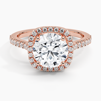 1.40 Karat Halo Tasarım Tektaş Laboratuvar Pırlanta Yüzük 18k  -Astrala - Bold Diamonds
