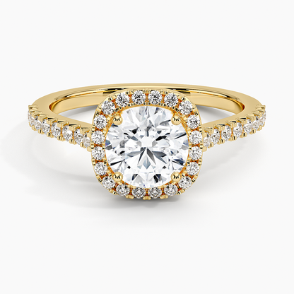 1.40 Karat Halo Tasarım Tektaş Laboratuvar Pırlanta Yüzük 18k  -Astrala - Bold Diamonds