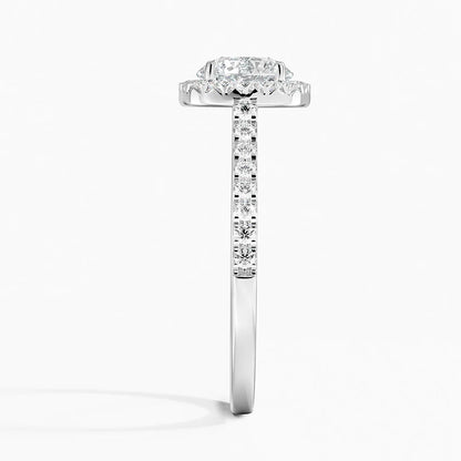 1.40 Karat Halo Tasarım Tektaş Laboratuvar Pırlanta Yüzük 18k  -Astrala - Bold Diamonds