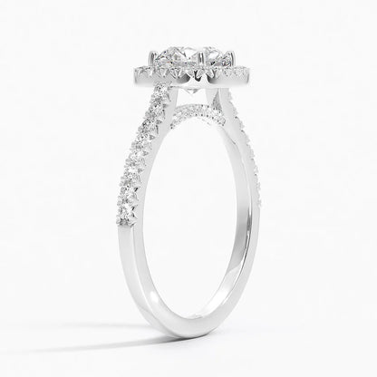 1.40 Karat Halo Tasarım Tektaş Laboratuvar Pırlanta Yüzük 18k  -Astrala - Bold Diamonds