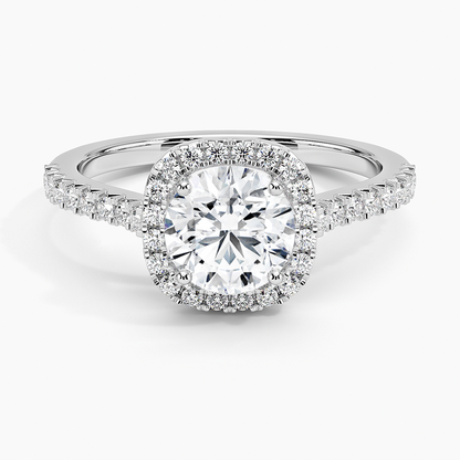 1.40 Karat Halo Tasarım Tektaş Laboratuvar Pırlanta Yüzük 18k  -Astrala - Bold Diamonds