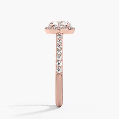 1,40 Karat  Halo Tasarım Tektaş Laboratuvar Pırlanta Yüzük 18K -Bellora - Bold Diamonds